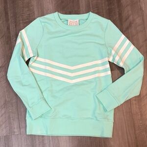 Sail to Sable Mint Striped Sweatshirt